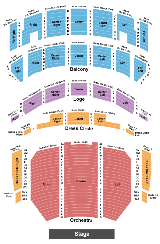 Nederlander Theatre Sound Of Music Seating Chart